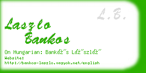 laszlo bankos business card